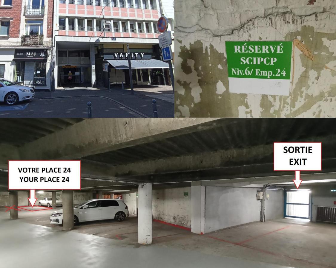 Studio Fonctionnel Au Coeur De Lille Avec Parking Exterior foto